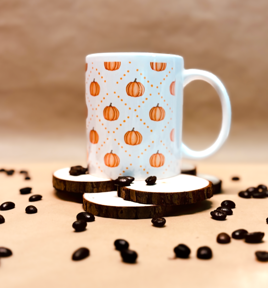 Pumpkin Pattern Ceramic Mug – 11oz