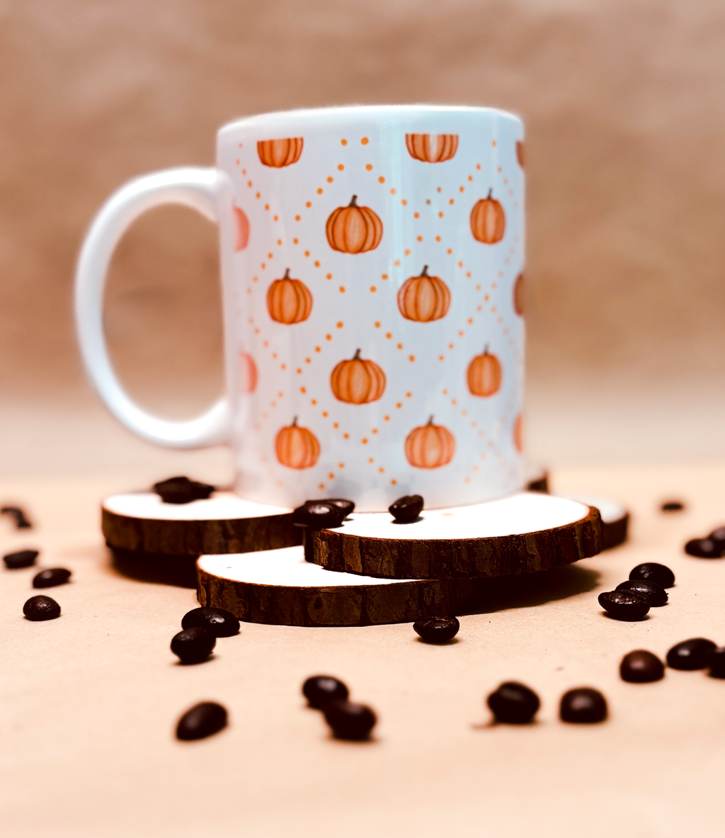 Pumpkin Pattern Ceramic Mug – 11oz